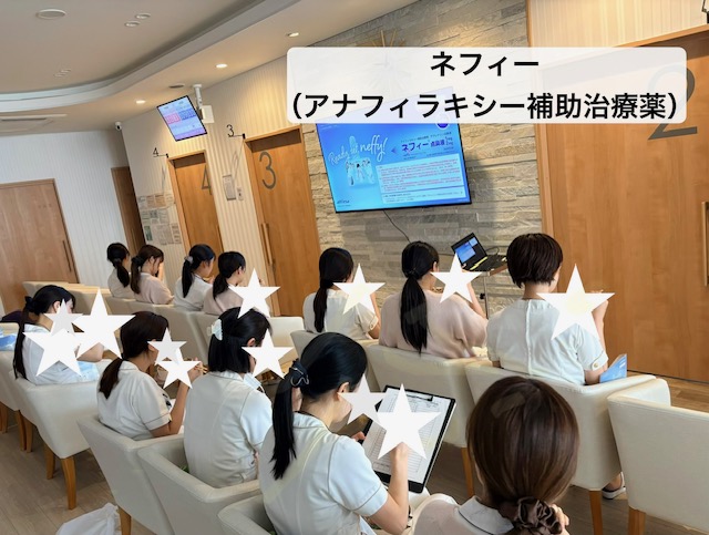 ネフィー(アナフィラキシー補助治療薬)の勉強会がありました💊